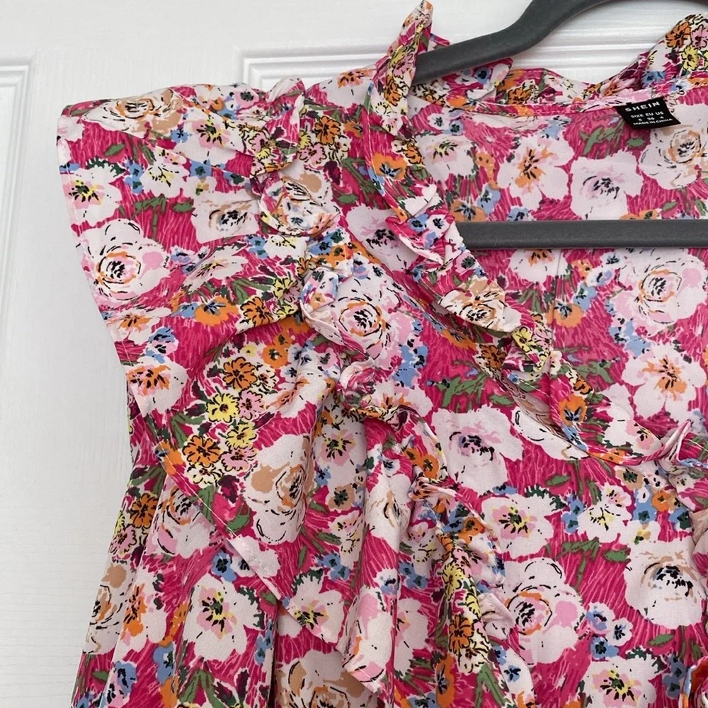 Floral Ruffle Top - SHEIN - Picture 4 of 6